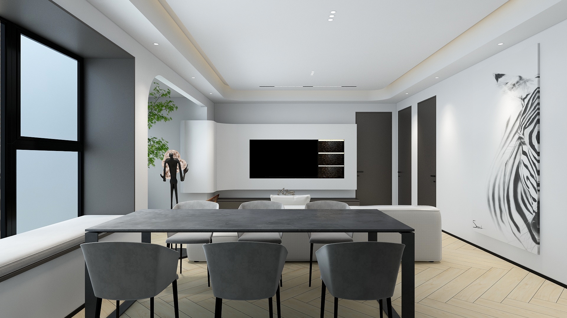 周帅iBykt-黑白极简装修效果图