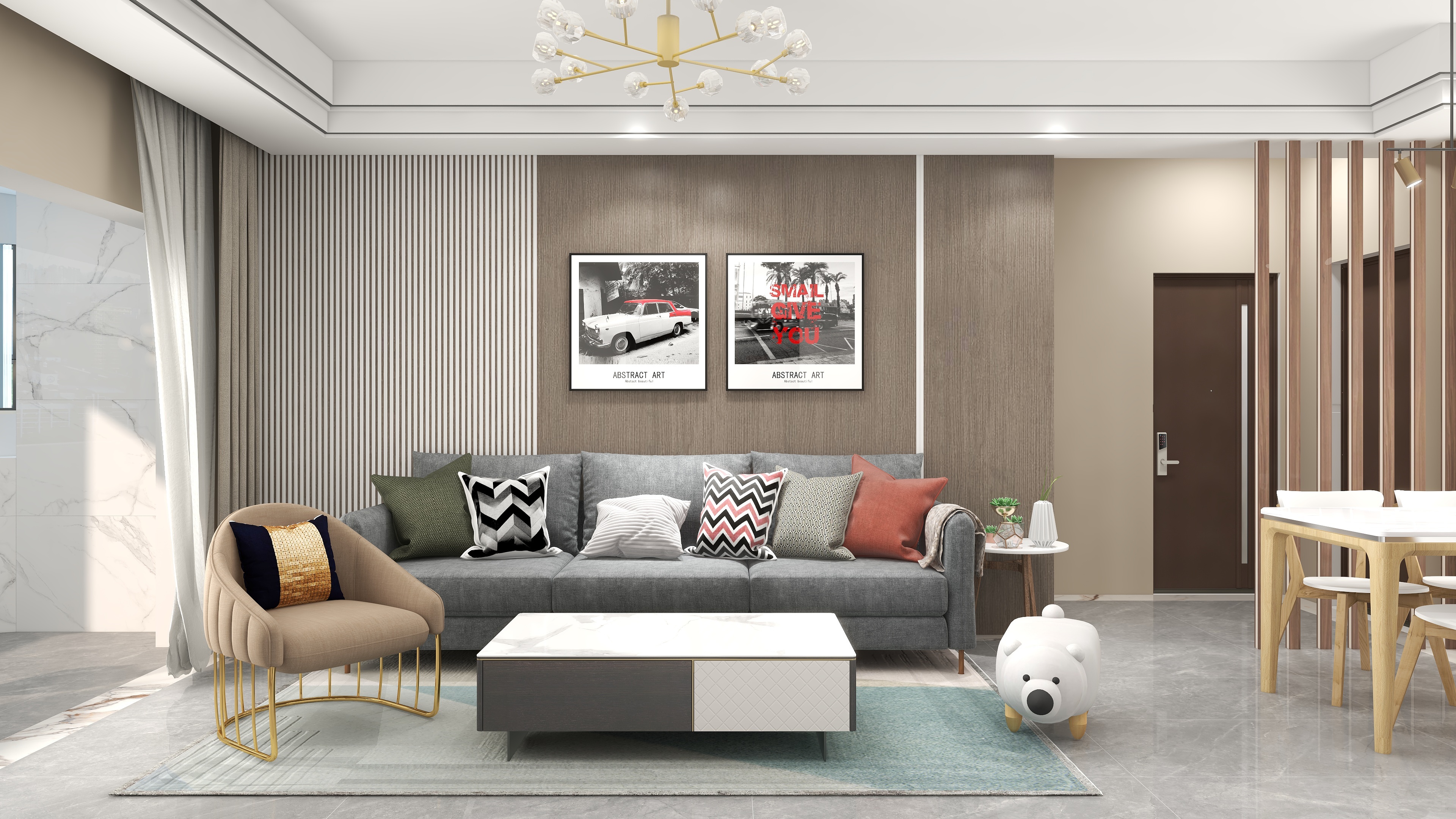 金牌设计者-现代风格80㎡室内-装修设计方案