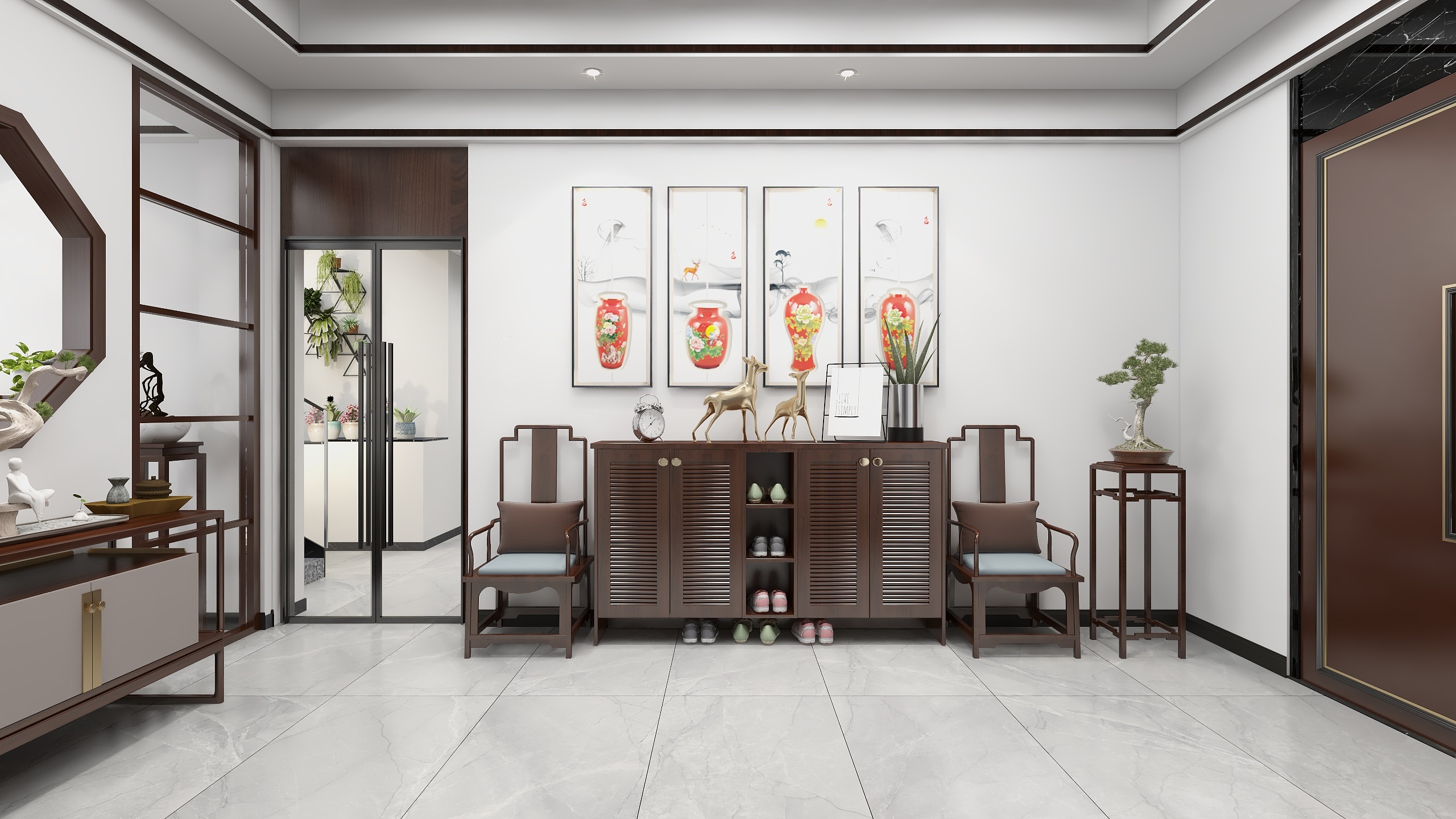 神马云在线-两层自建房简中式-改装修效果图