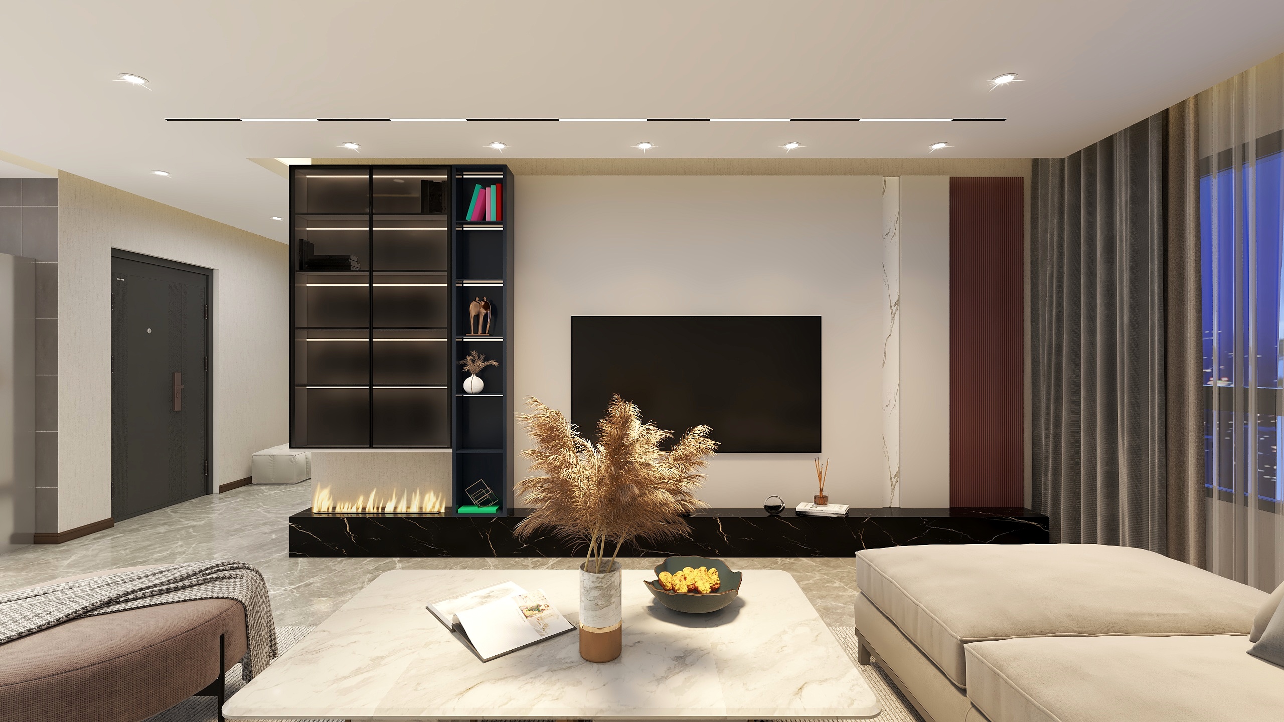 设计师小楠楠-万锦云玺167.98现代-装修设计方案