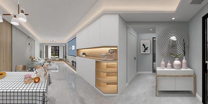 伍绍周-奶油风-明生装饰工程部-装修设计方案