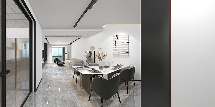 室内001-4号楼绿地130中间户-装修设计方案