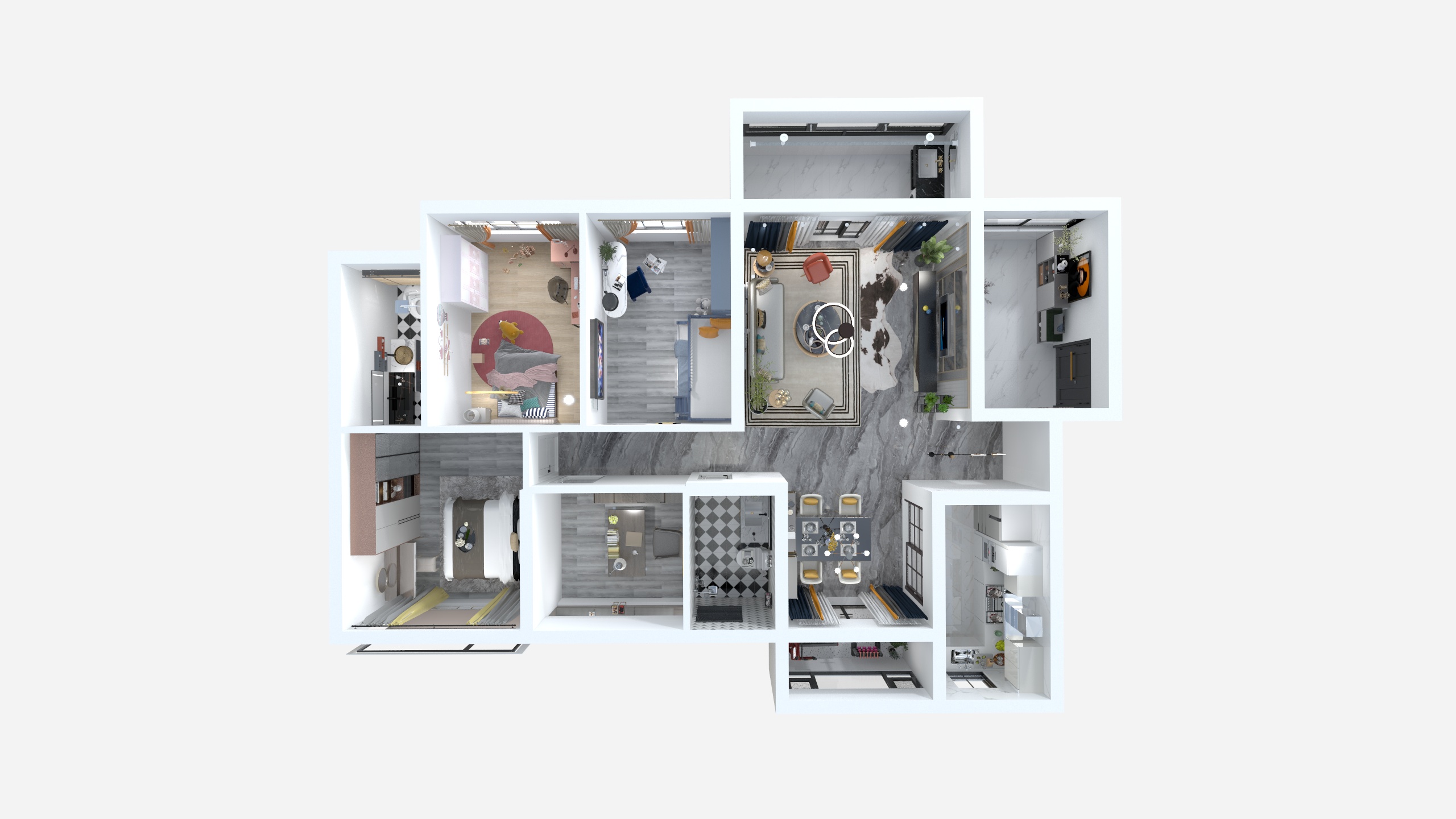 黑白色的灰灰-家喻五洲-装修设计方案