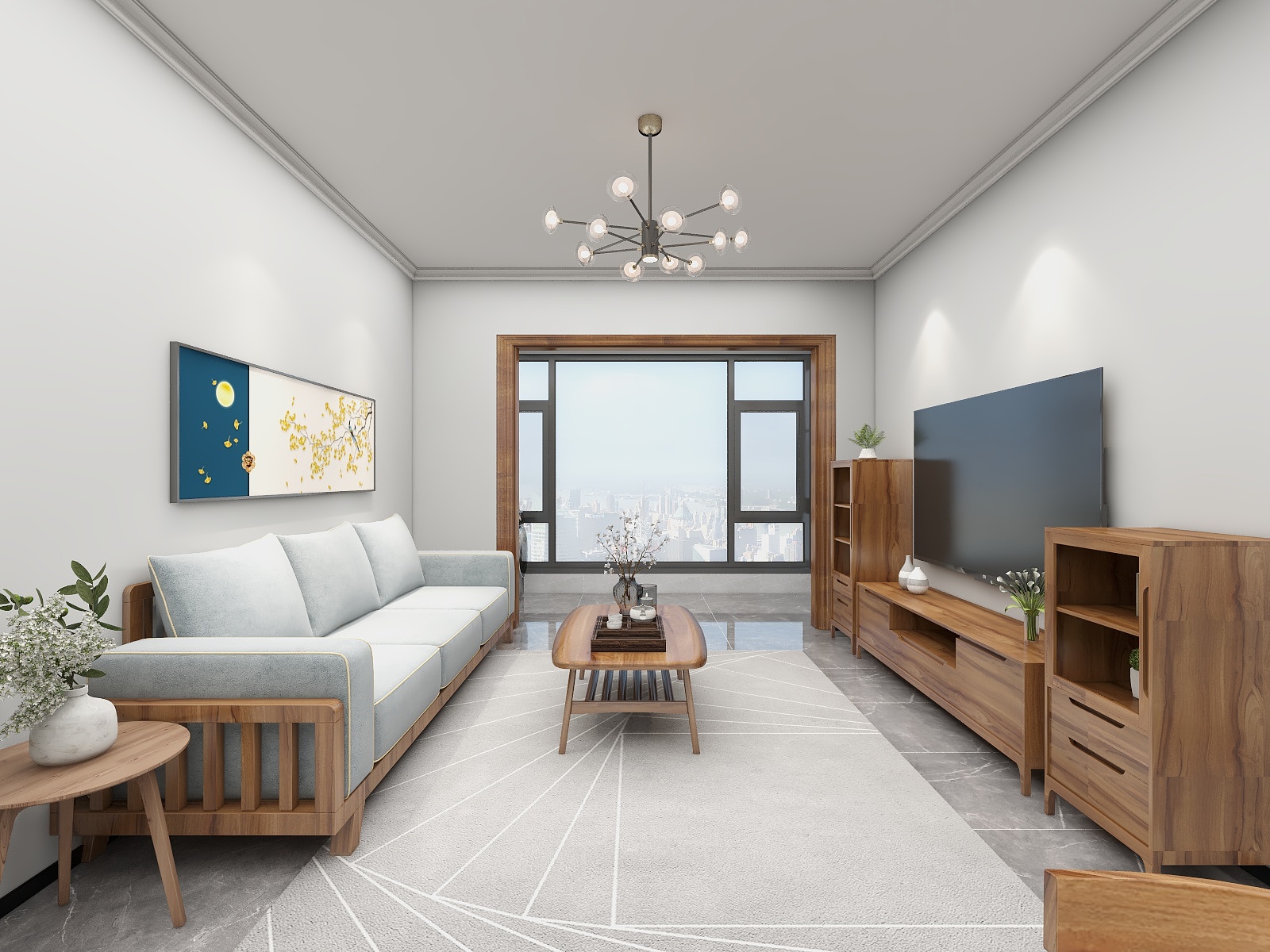 设计师李广瑶-京基御景半山三房雅居装修效果图