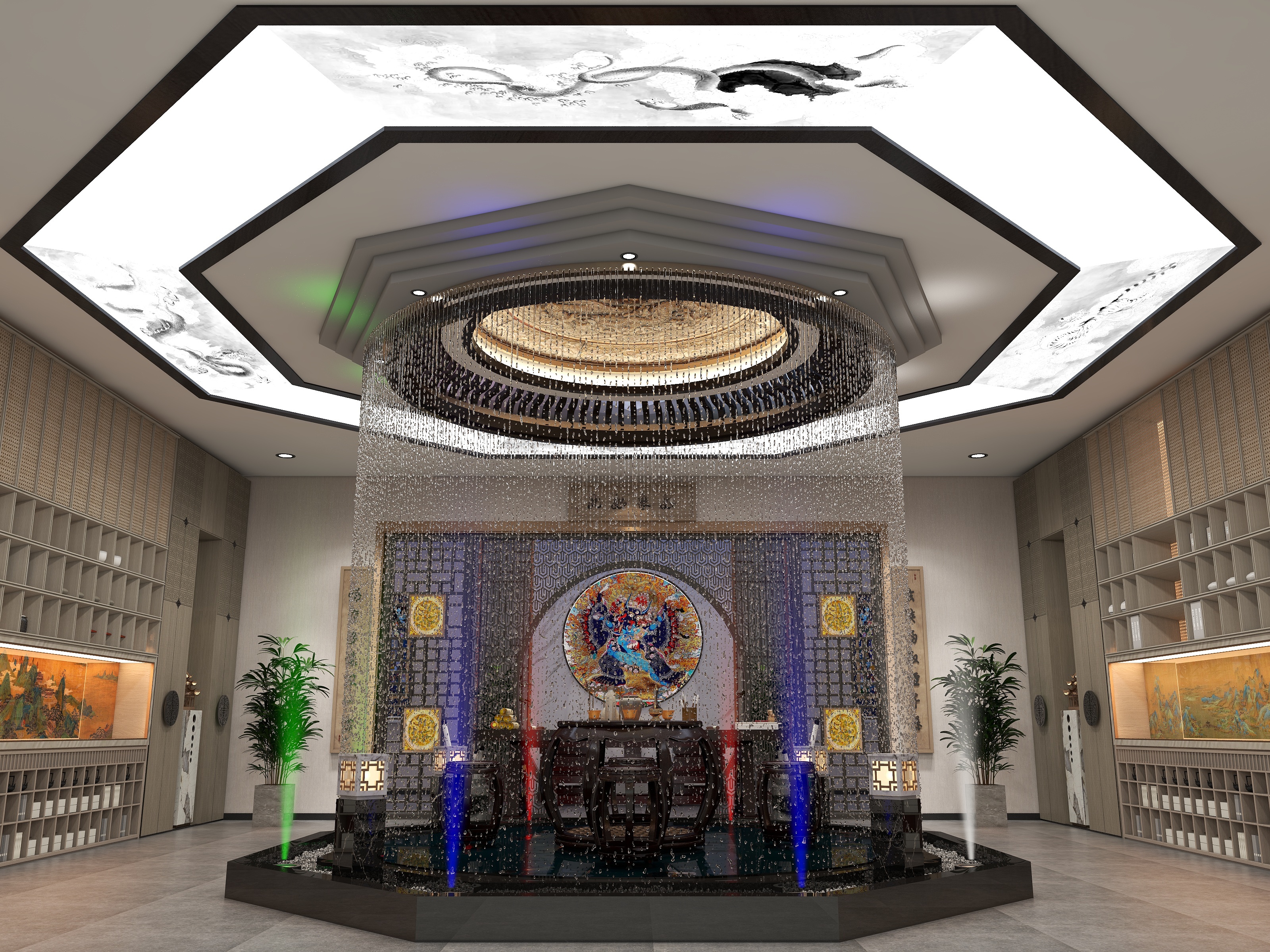 外城行者-青梅煮酒-新中式_下跃多功能厅佛堂-装修设计方案