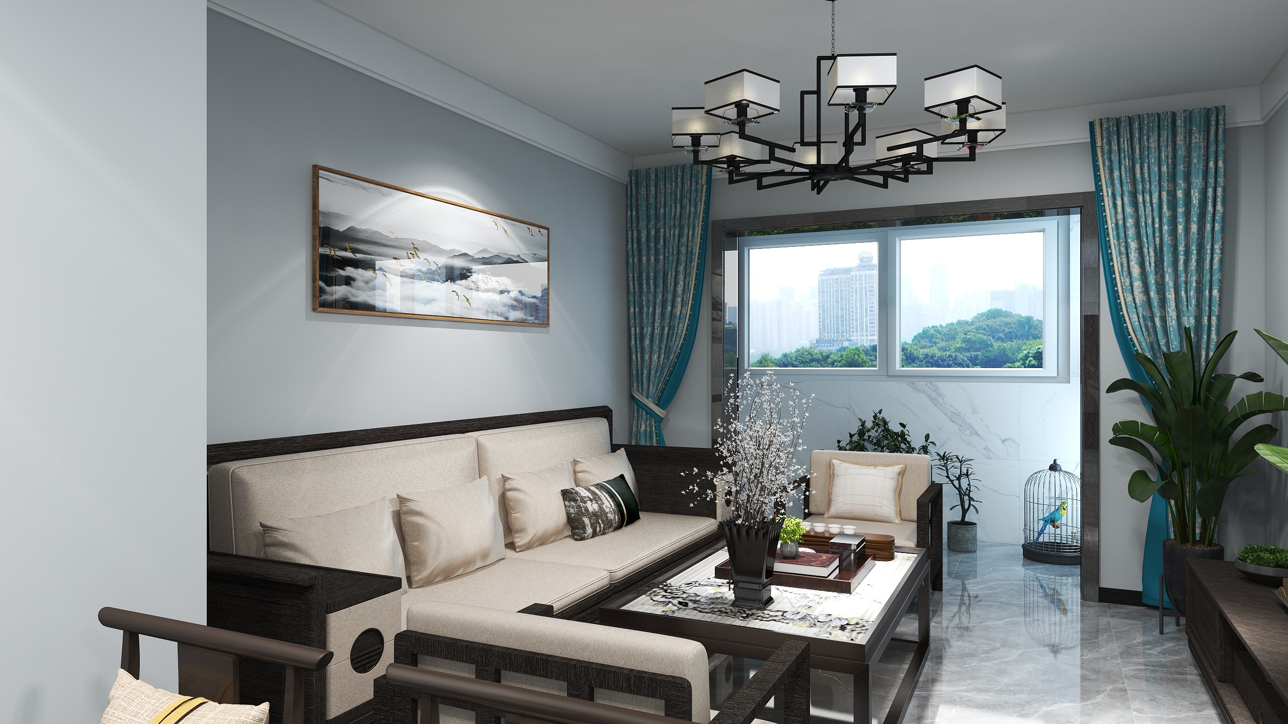 东方远畅室内设计-混搭风钢城春邑-装修设计方案