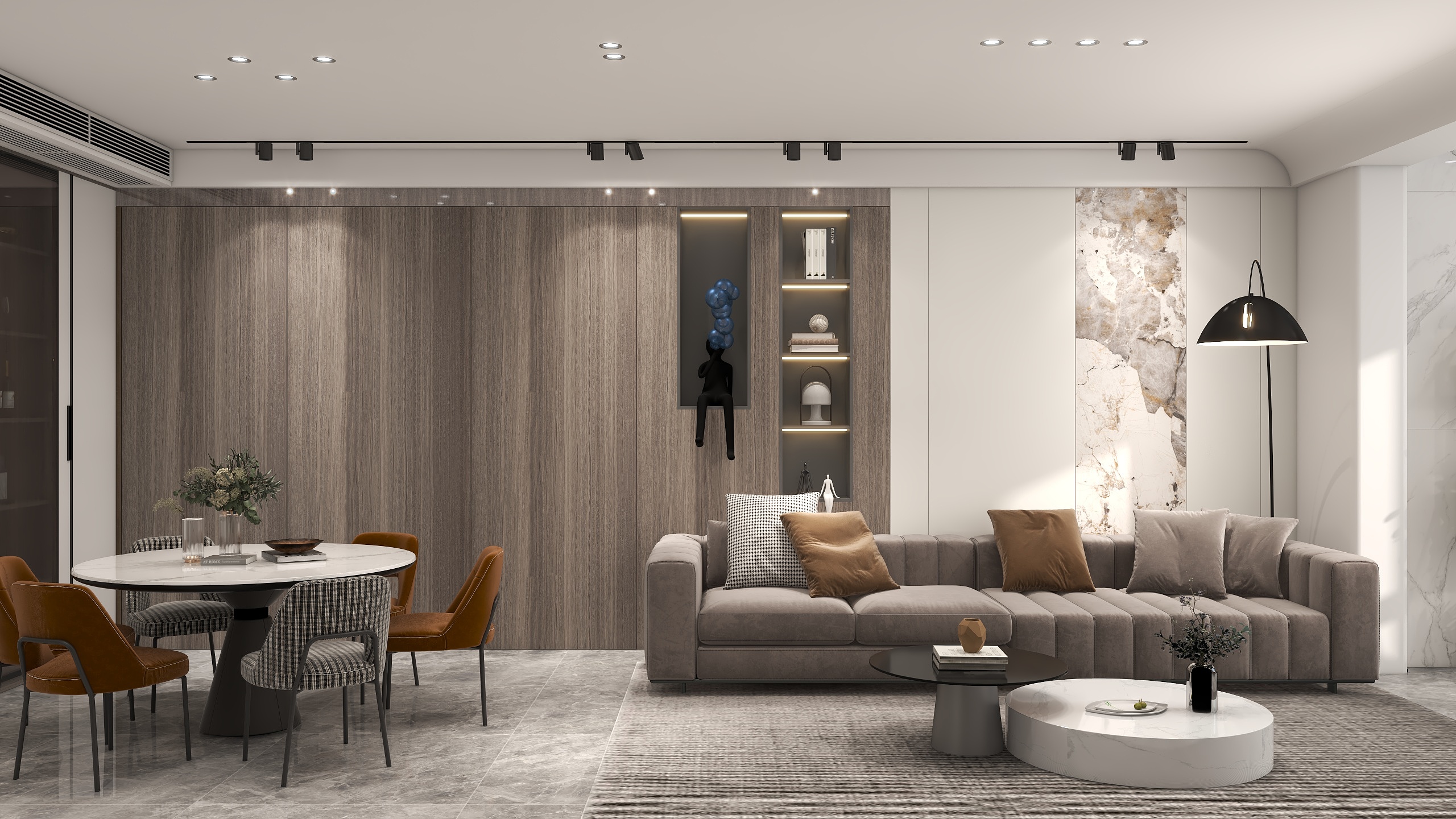 周公解梦z-现代111平米三室百货大楼样板-装修设计方案