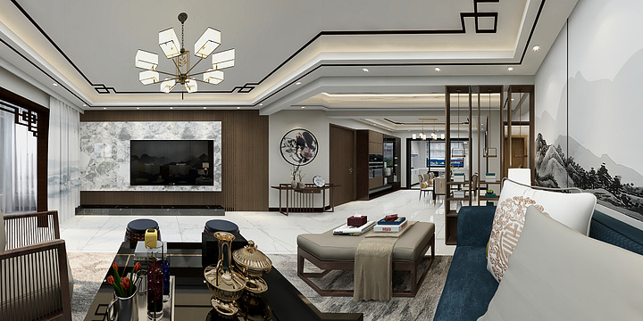 墨理设计-155㎡3室-装修设计方案