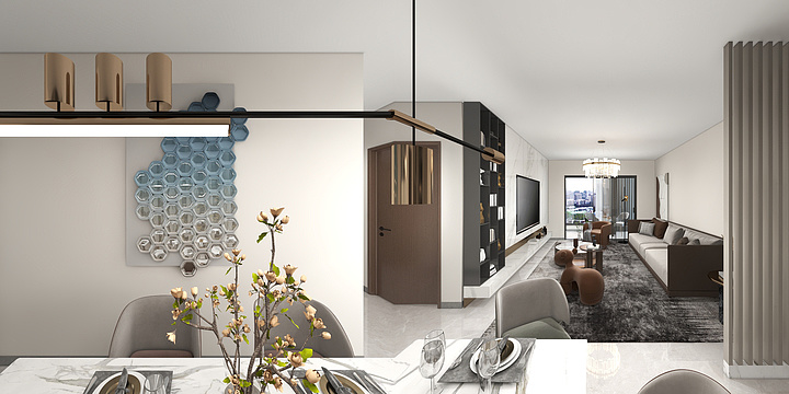 一CH-套内105㎡-现代风格-装修设计方案