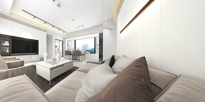 平空间工urmj-140平极简现代风-《白色恋人》-装修设计方案