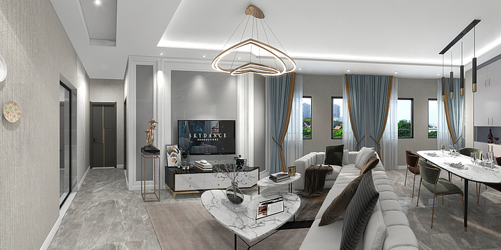 凭栏观海XF-瑞和园89.50㎡B户型3室2厅1卫-装修设计方案