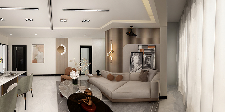 搞设计的小卢-瑞和园89.50㎡B户型3室2厅1卫-装修设计方案