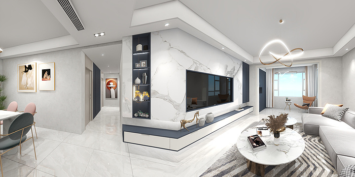 室内全景-美的莲城首府彭美女-装修设计方案