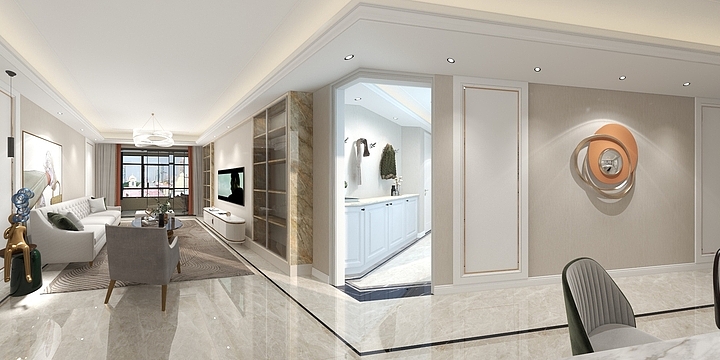 冠卓设计工作室-简美风格全屋定制设计-装修设计方案