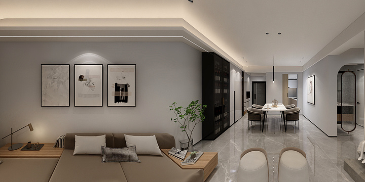 做设计的蜂蜜脐陈-罗总新居.无主灯01-装修设计方案