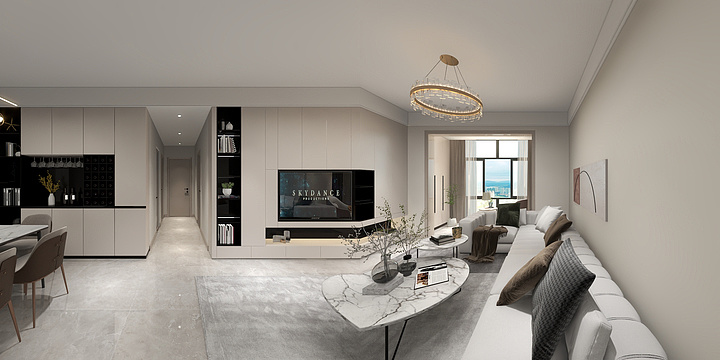 Designer胡阳-紫御中央Ⅱ期B2户型-装修设计方案