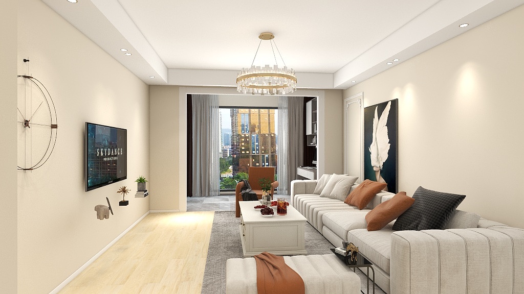 彭慧-梦想天街5-1-803奶油风-装修设计方案