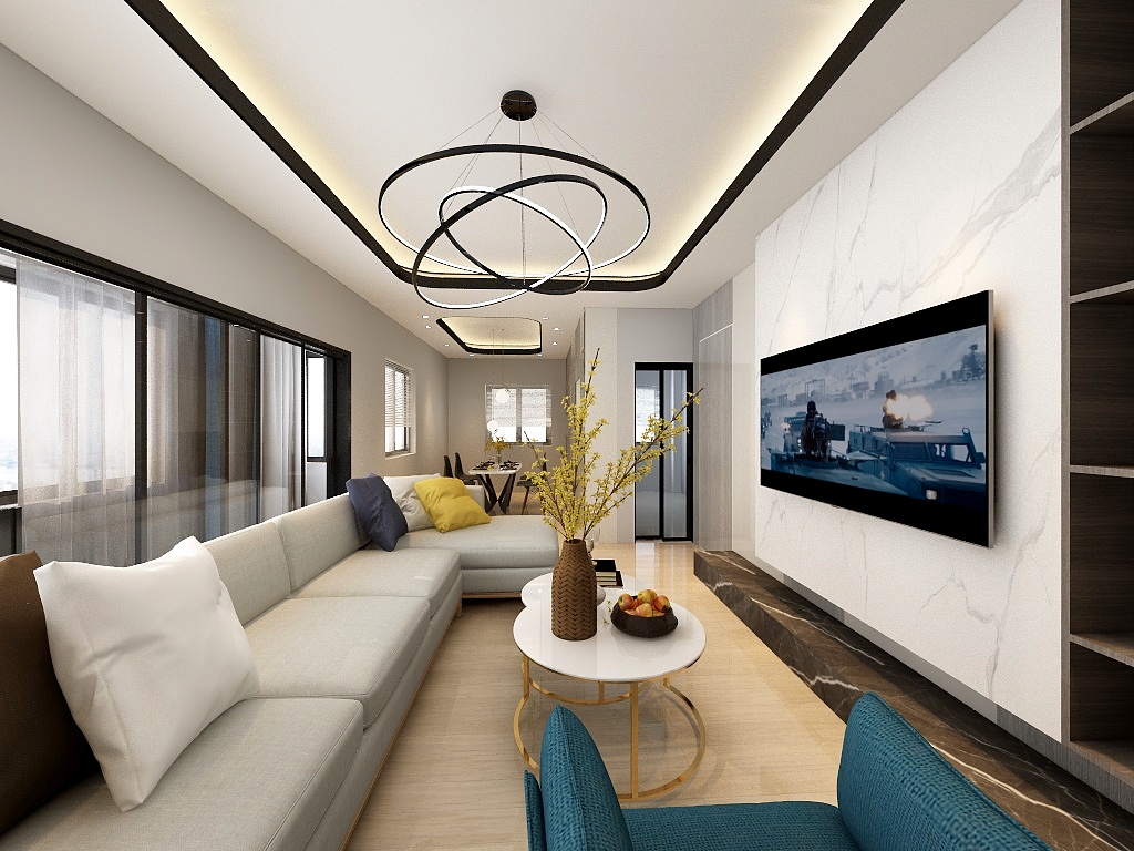 175****3184-瑞和园89.50㎡B户型3室2厅1卫-装修设计方案