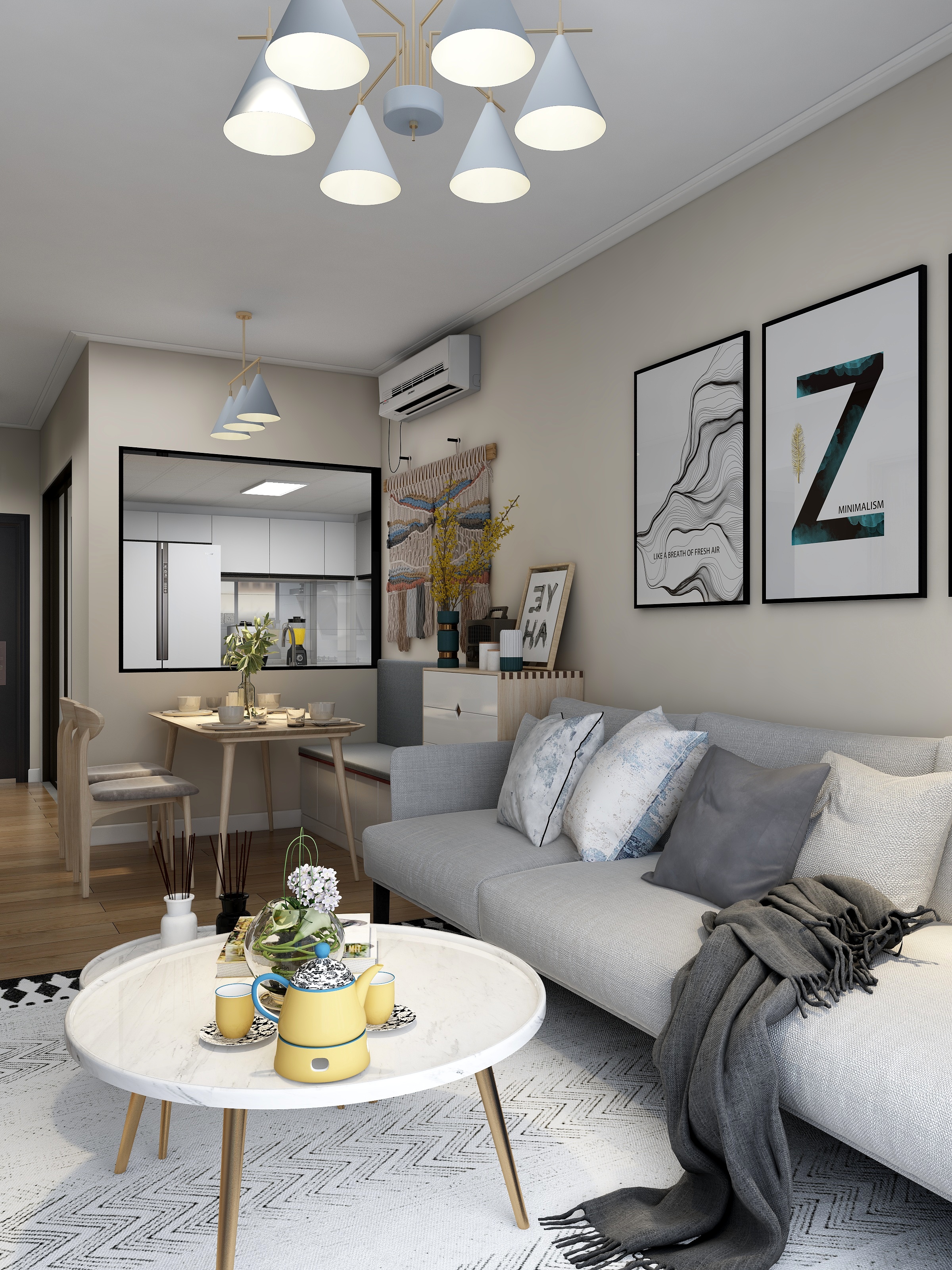 设计师吕家宝-79m²波多尔庄园-北欧雅居-装修设计方案