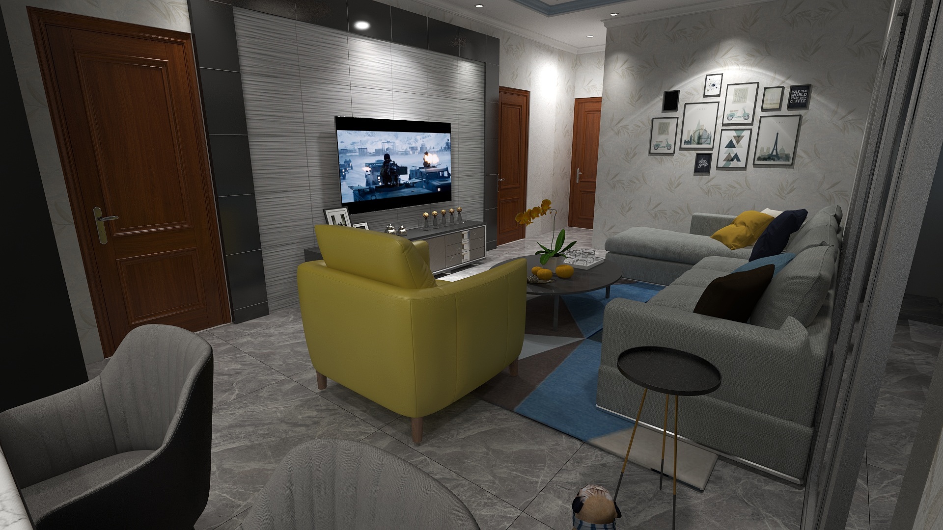 景天一号-瑞和园89.50㎡B户型3室2厅1卫-装修设计方案