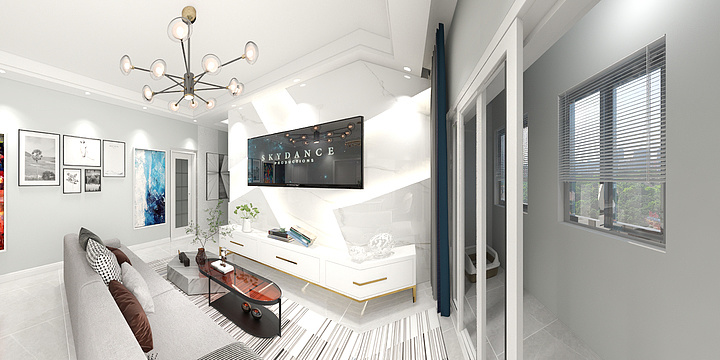 雪起风沙-瑞和园89.50㎡B户型3室2厅1卫-装修设计方案