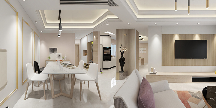 狂人来啦-德信海德公园83.00㎡A2’3室2厅1卫1厨-装修设计方案