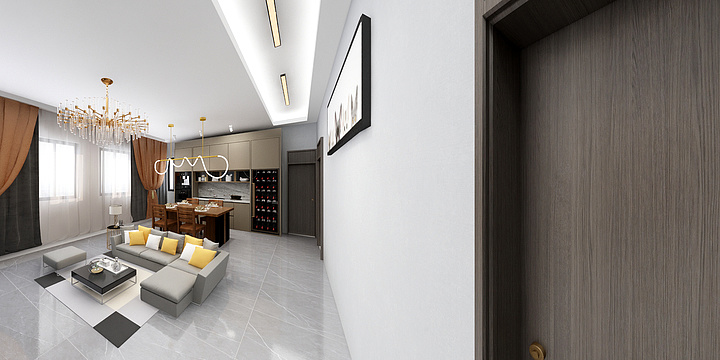 我也不知道叫什-瑞和园89.50㎡B户型3室2厅1卫-装修设计方案