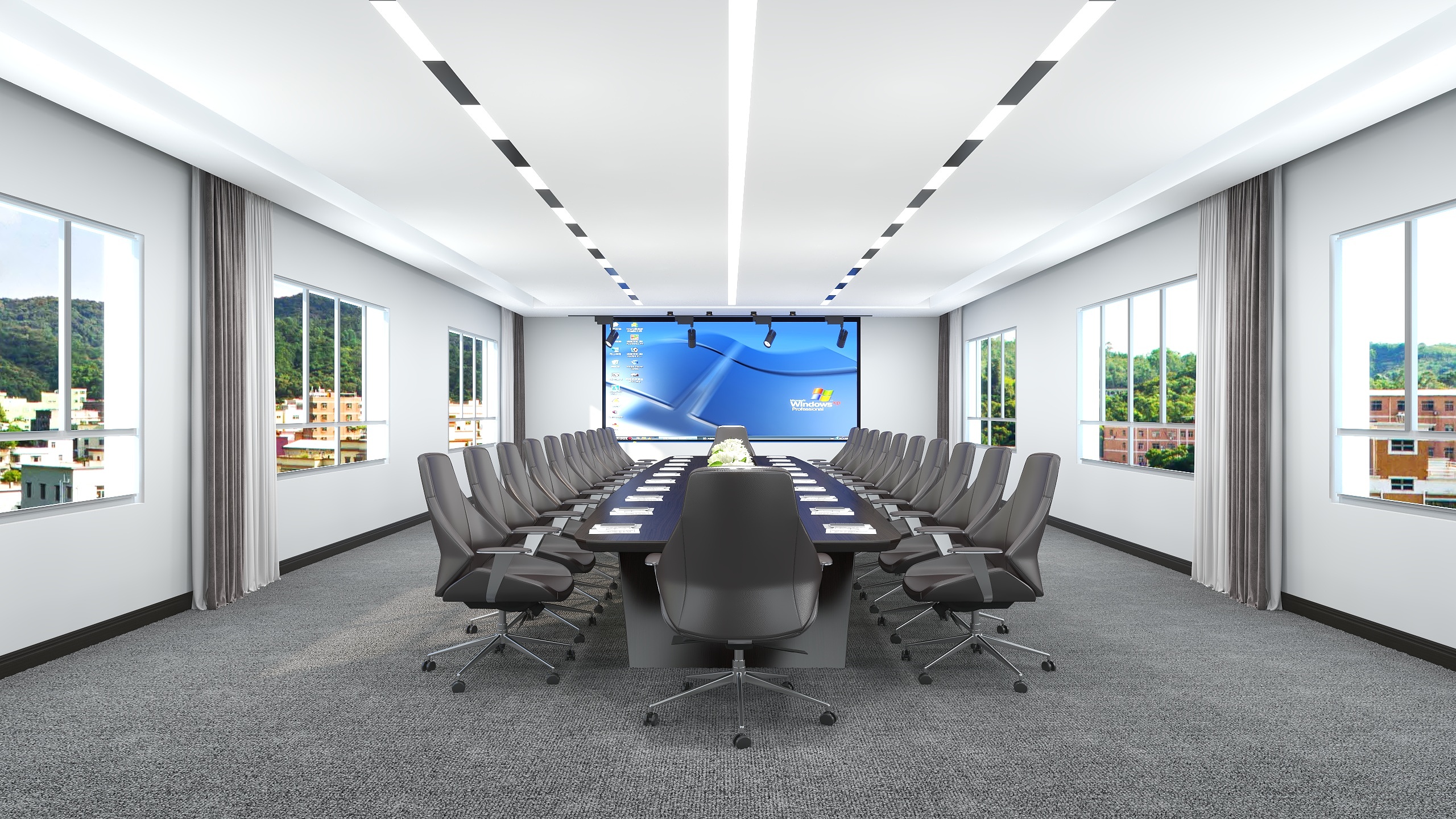 榆林铠顺弘渊装饰-会议室-装修设计方案