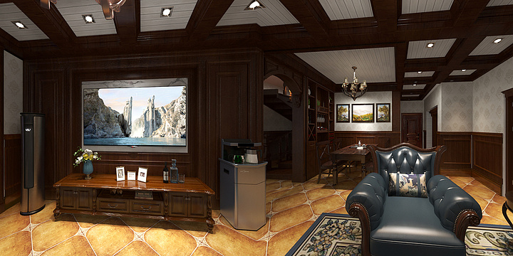 蜗牛带刹车-美式.dwg-装修设计方案