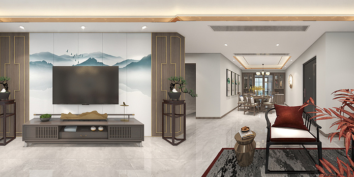 衍磊设计-中式效果图.dwg-装修设计方案