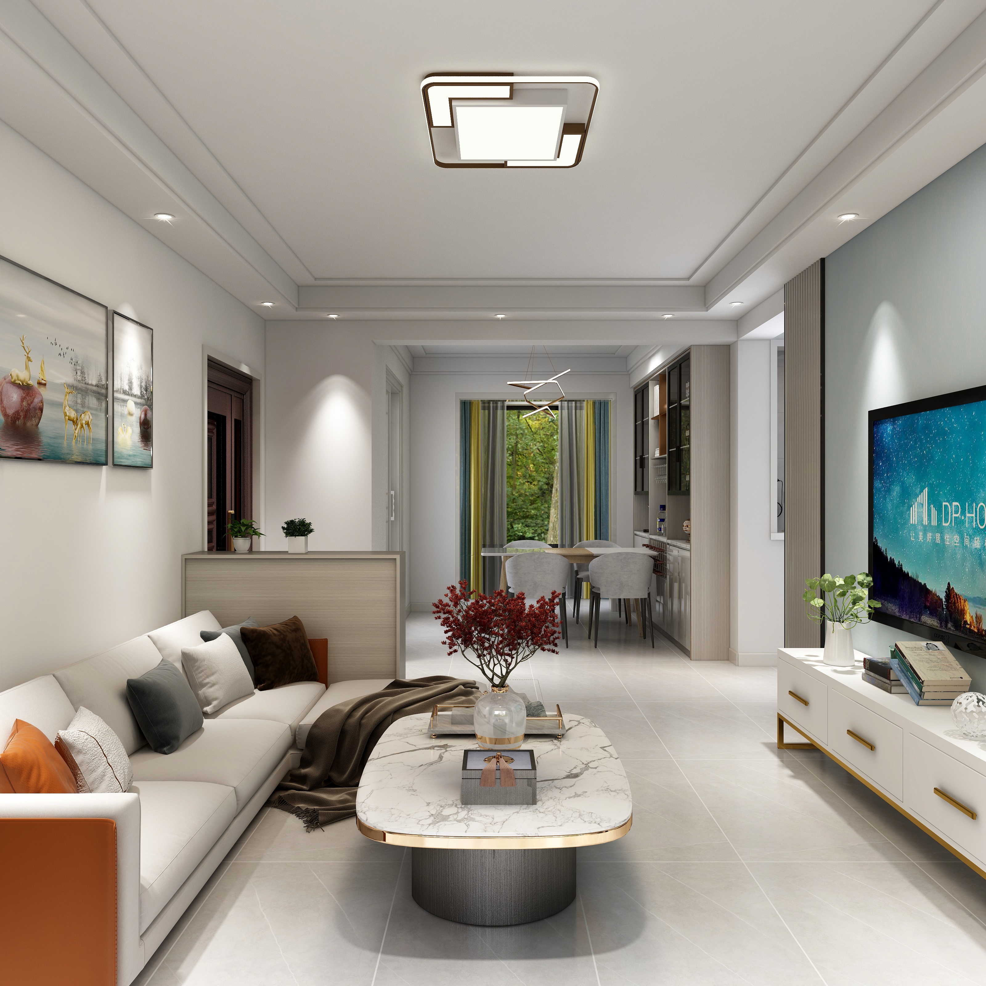 临泉正楷设计-悦澜湾庄总雅居装修效果图