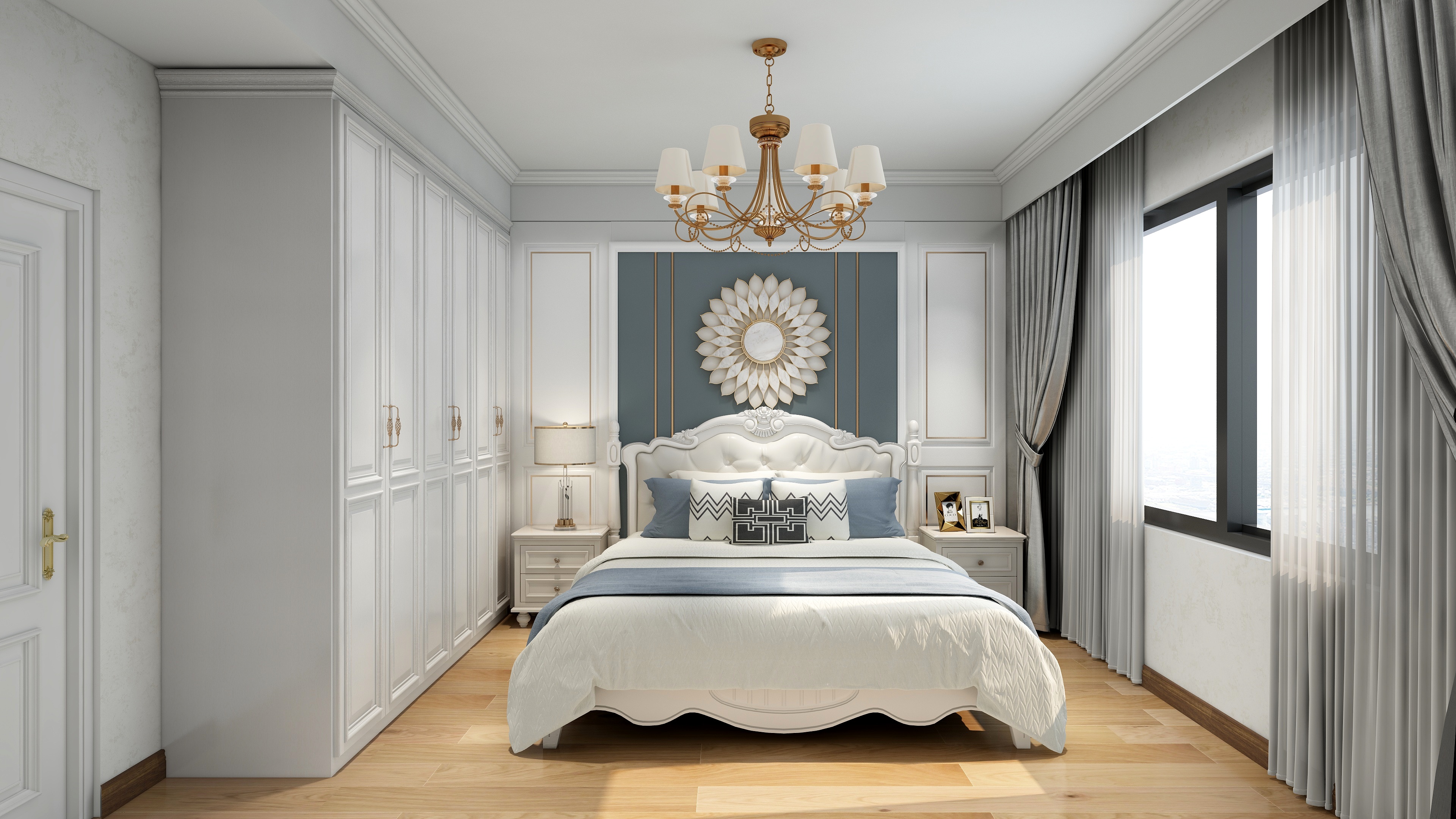 青柯qing-美式卧房掩门衣柜-副本-装修设计方案