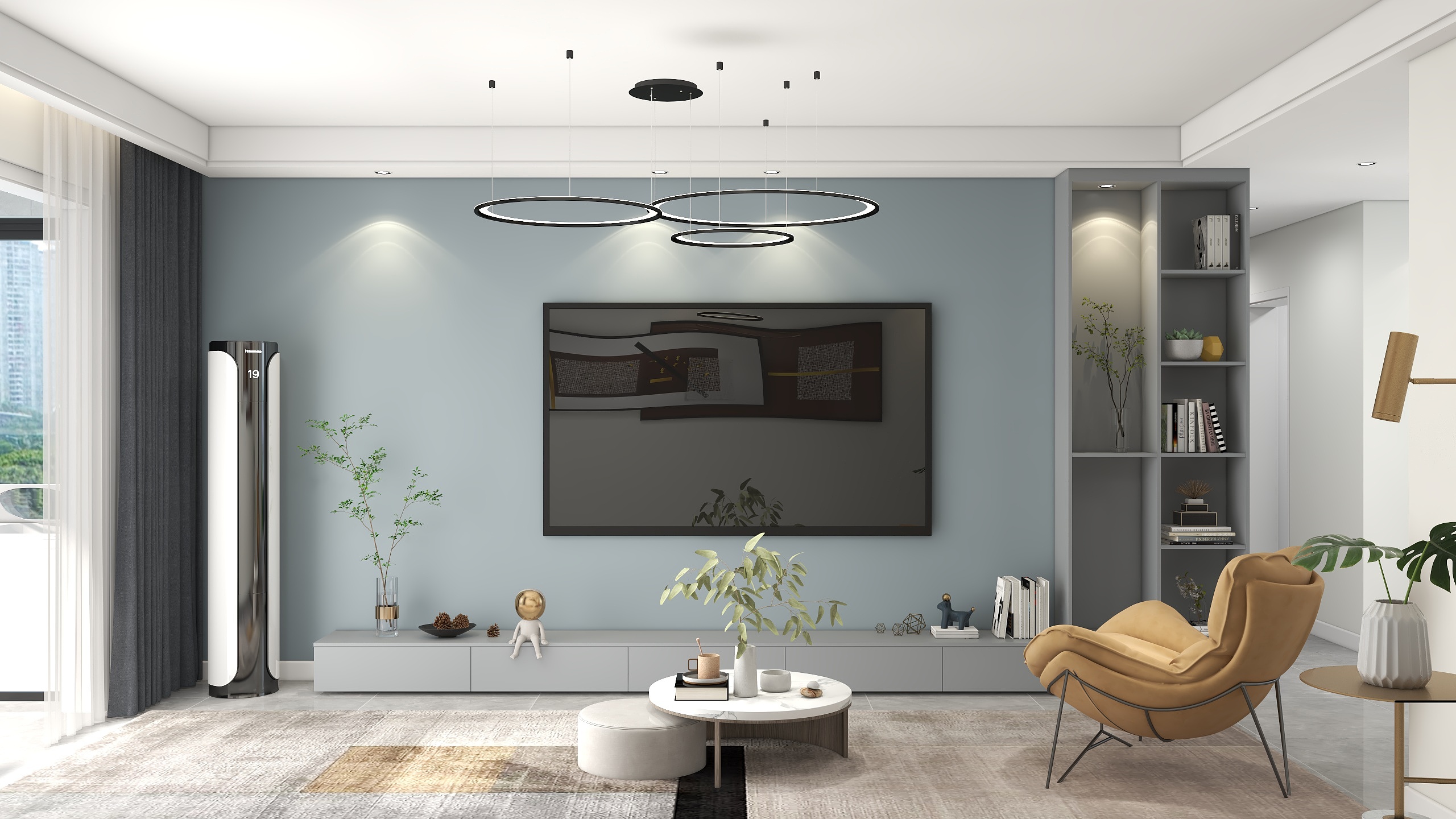 丁盼v-万鑫国际现代风格三居室-装修设计方案