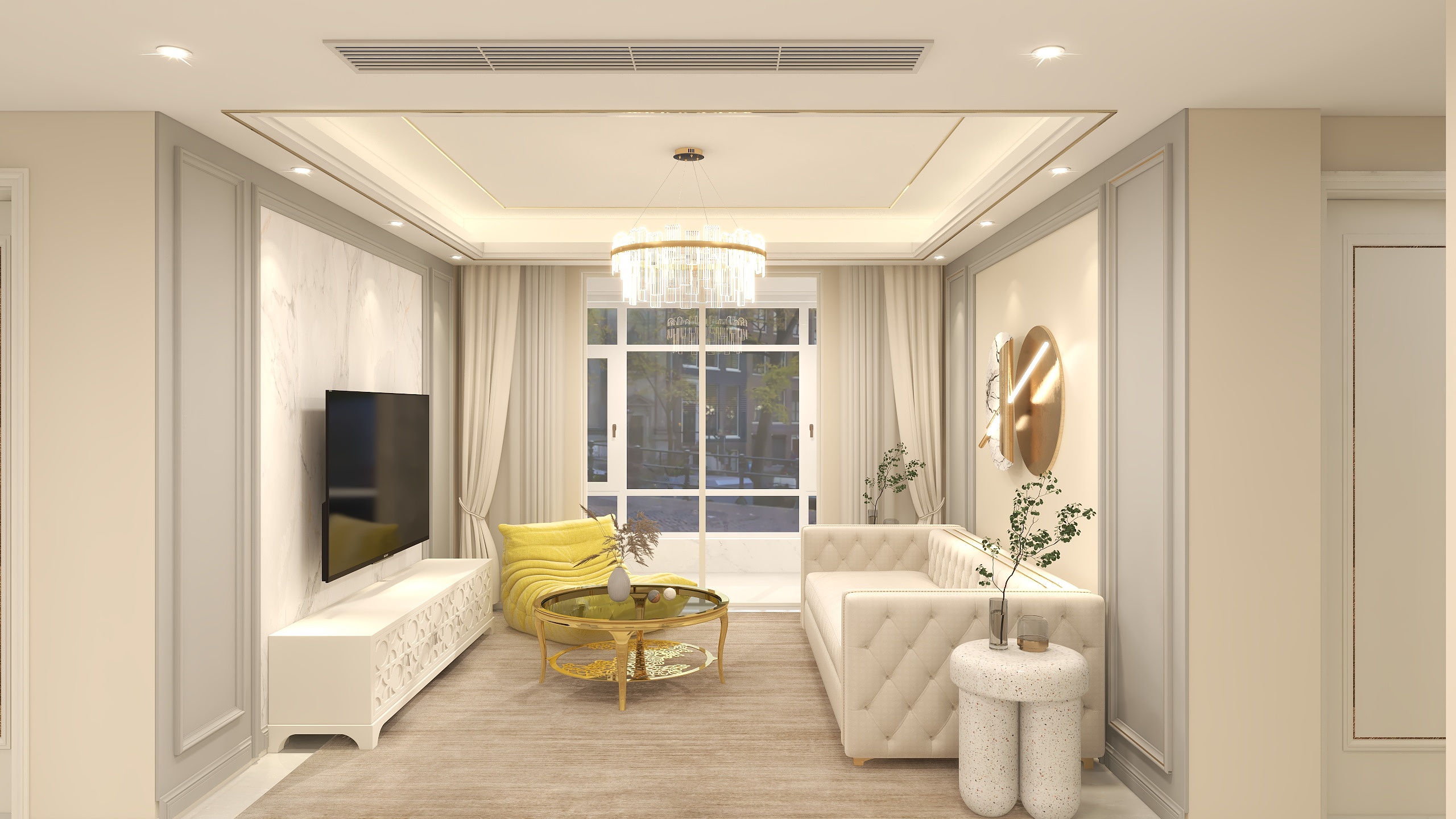 云杉空间设计师-金华-自建房-现代简约装修效果图