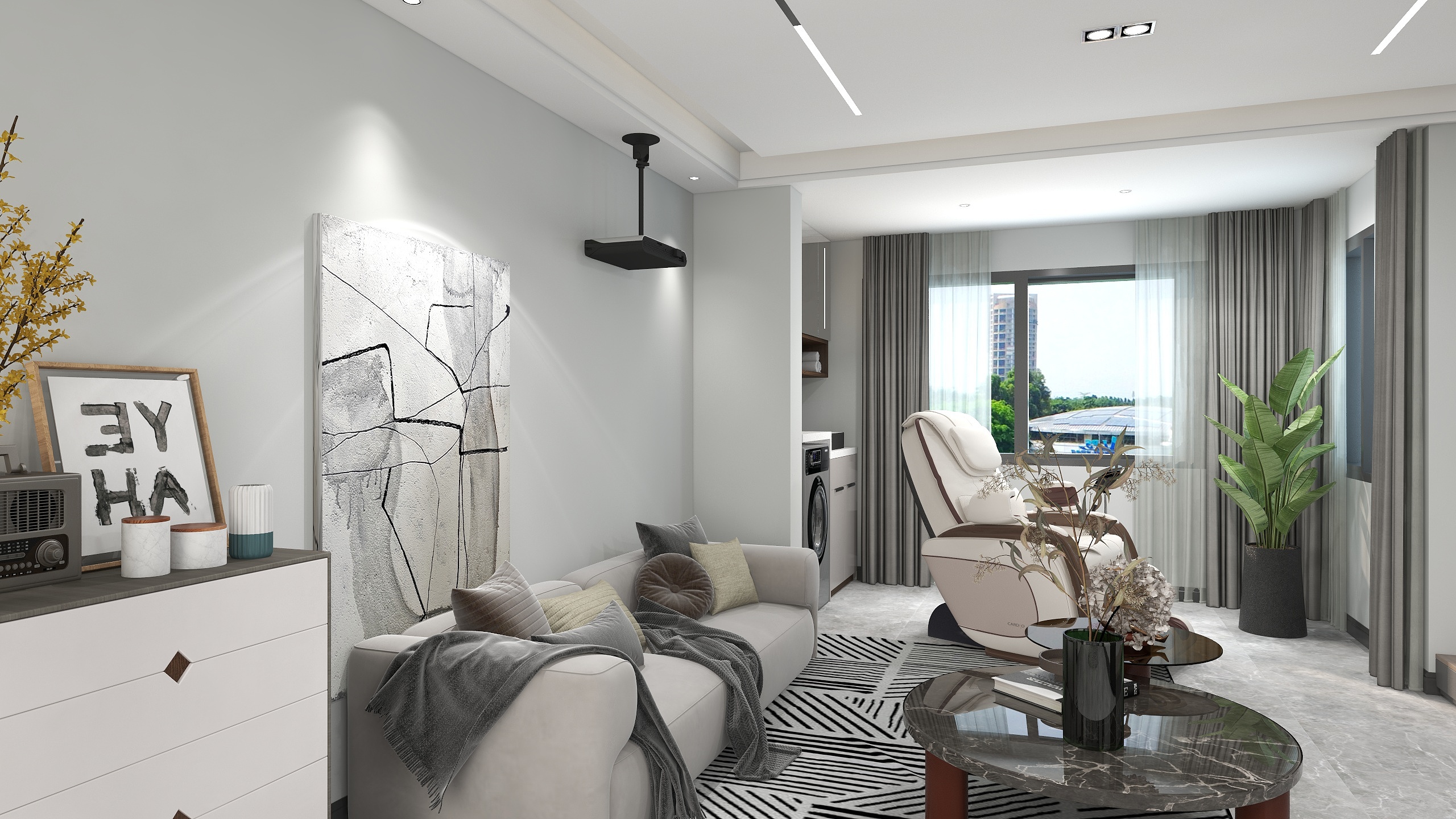 青瓦丨DESIGN-【暮涩】现代风格74平装修效果图