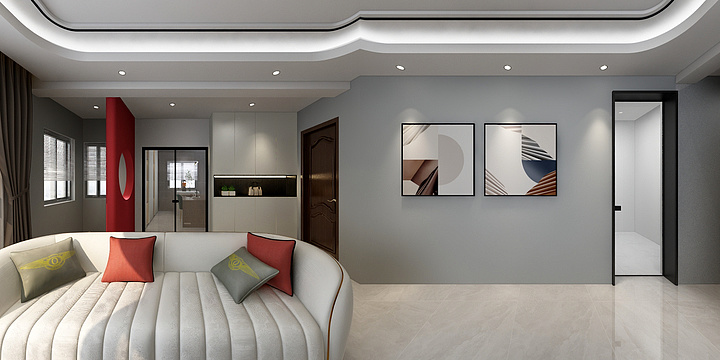 尚艺居设计工作室-瑞和园89.50㎡B户型3室2厅1卫-装修设计方案