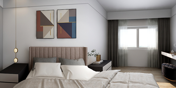 346DUWq-德信海德公园83.00㎡A2’3室2厅1卫1厨-装修设计方案