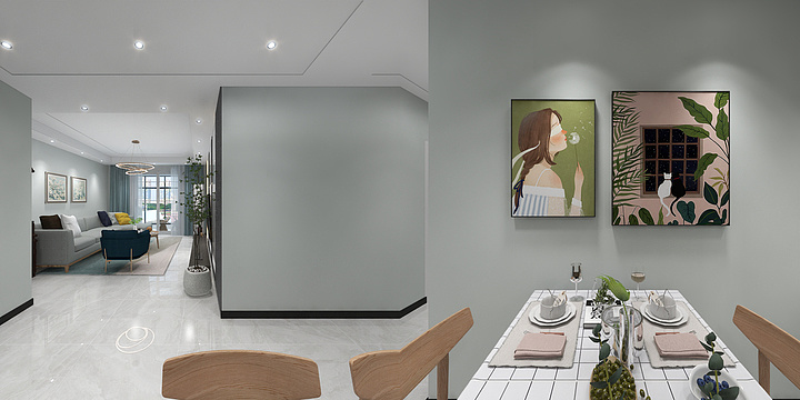 玲云阁装饰-锦旭花园.dwg-装修设计方案