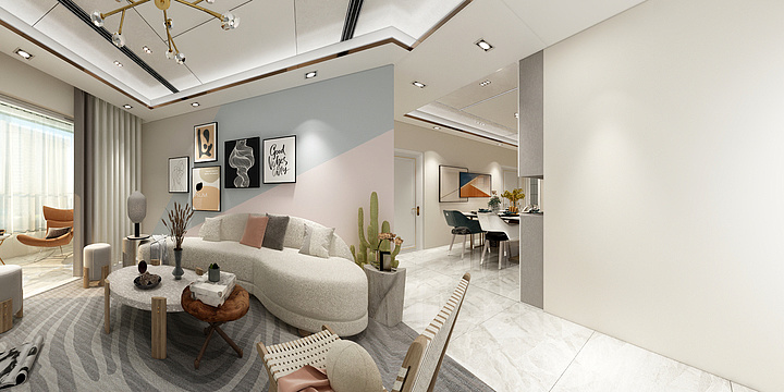 吊顶设计002-峰景湾样板房-装修设计方案