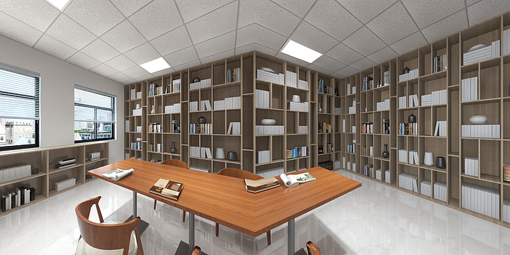 水韵设计装饰工作室-图书室-装修设计方案
