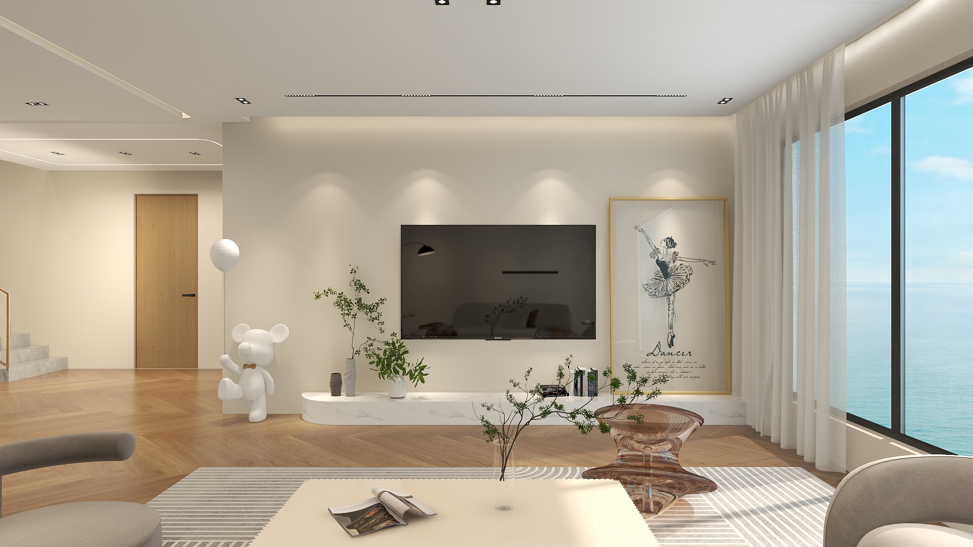 设计师朱文娇-三代同堂300平米复式楼现代简约-装修设计方案