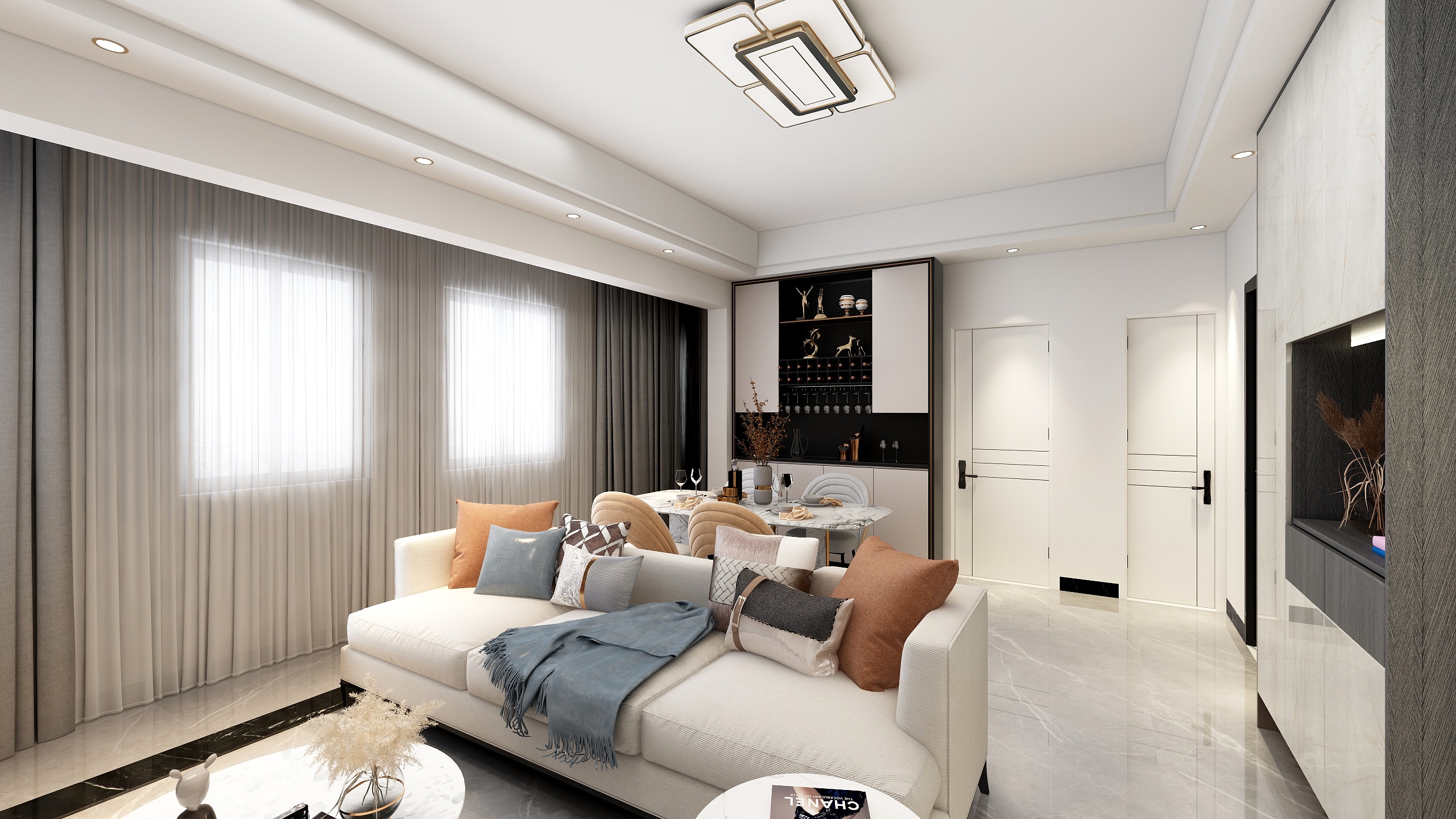 设计师小曾13467646983-瑞和园89.50㎡B户型3室2厅1卫-装修设计方案