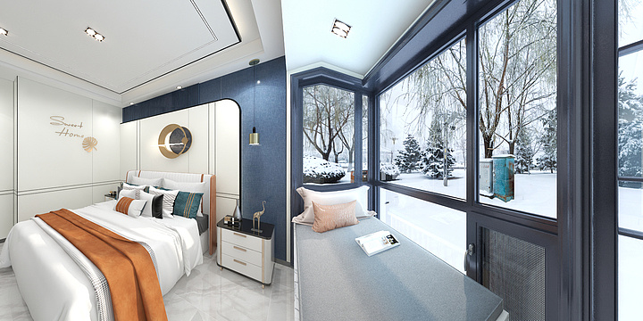 张少阳-新中式家装效果图（郝建设）-装修设计方案