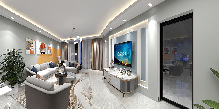 川柏Designer-兴华锦绣城108简约仲先生-装修设计方案