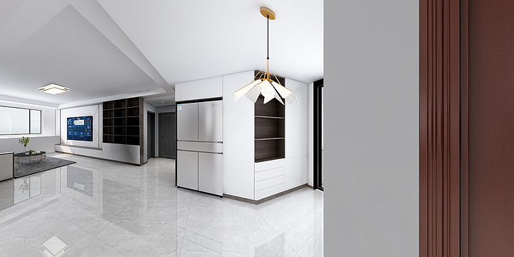 Frank乌卡卡-诸城绿城桃李春风-飘窗书桌-装修设计方案