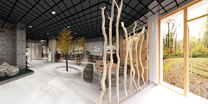 扑扑设计-沙河街-茶室-私房菜-装修设计方案