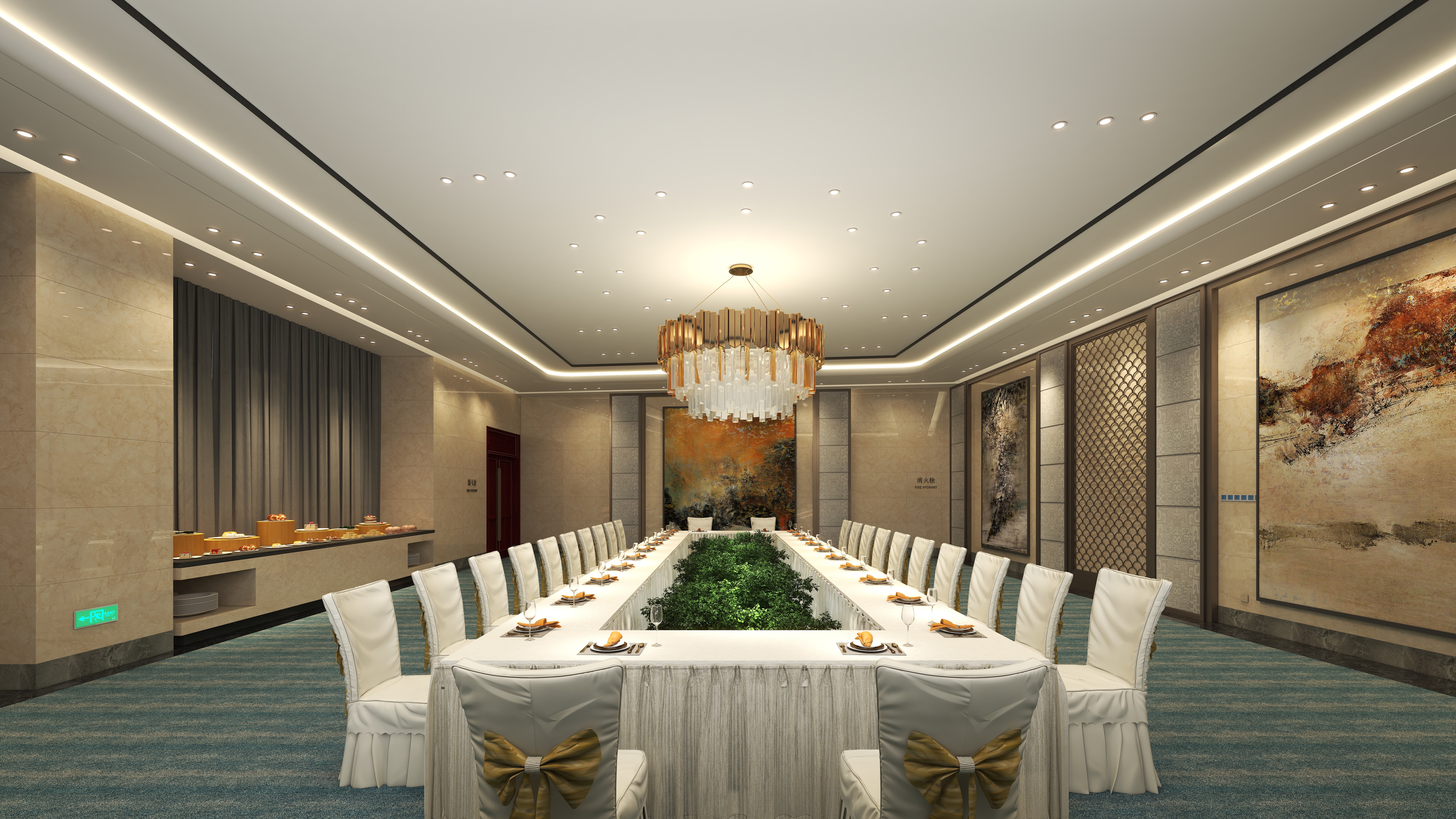 张驰15927516798-中心宴会厅-装修设计方案