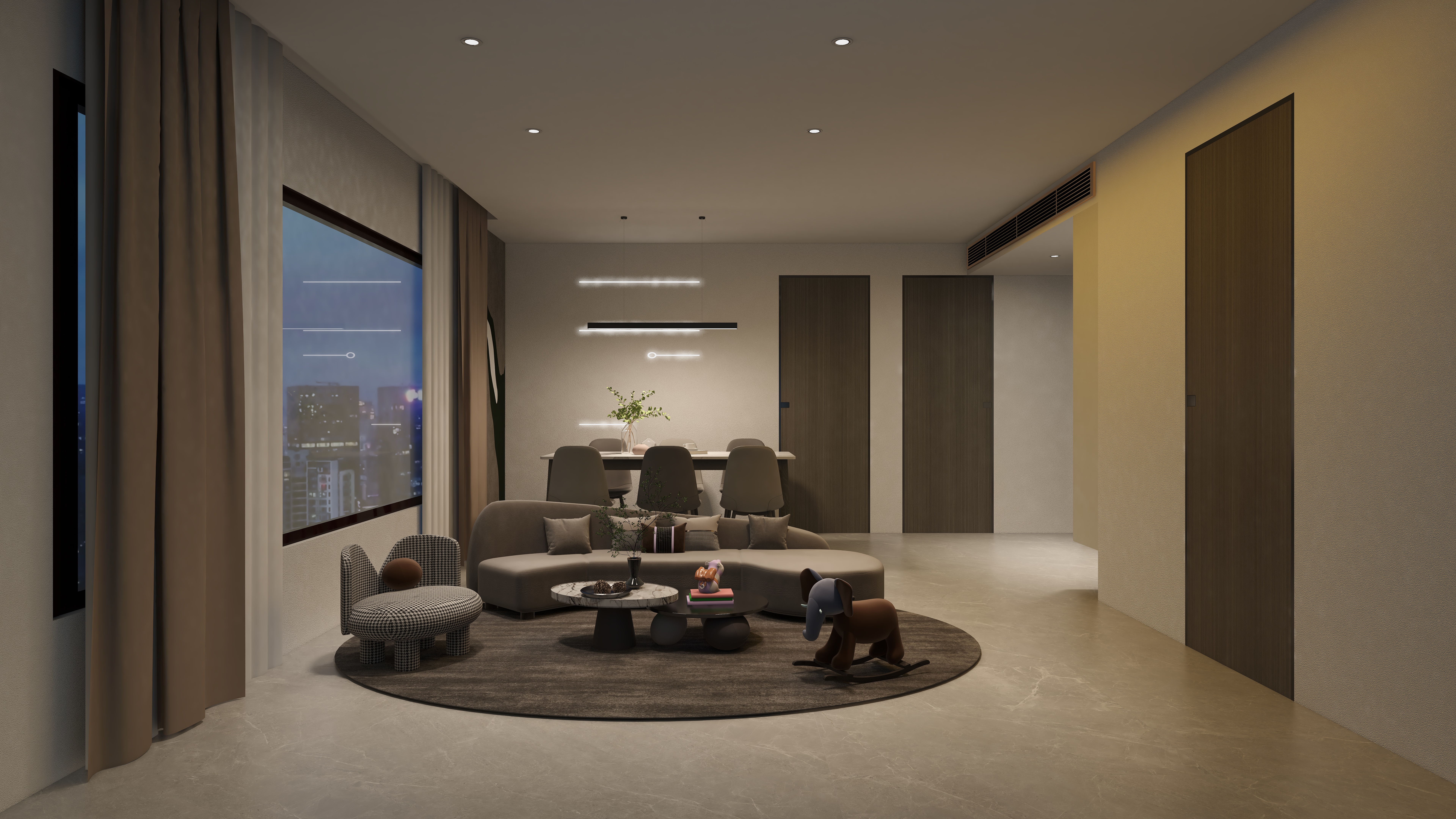 木禾筑造田大圣-瑞和园89.50㎡B户型3室2厅1卫-装修设计方案