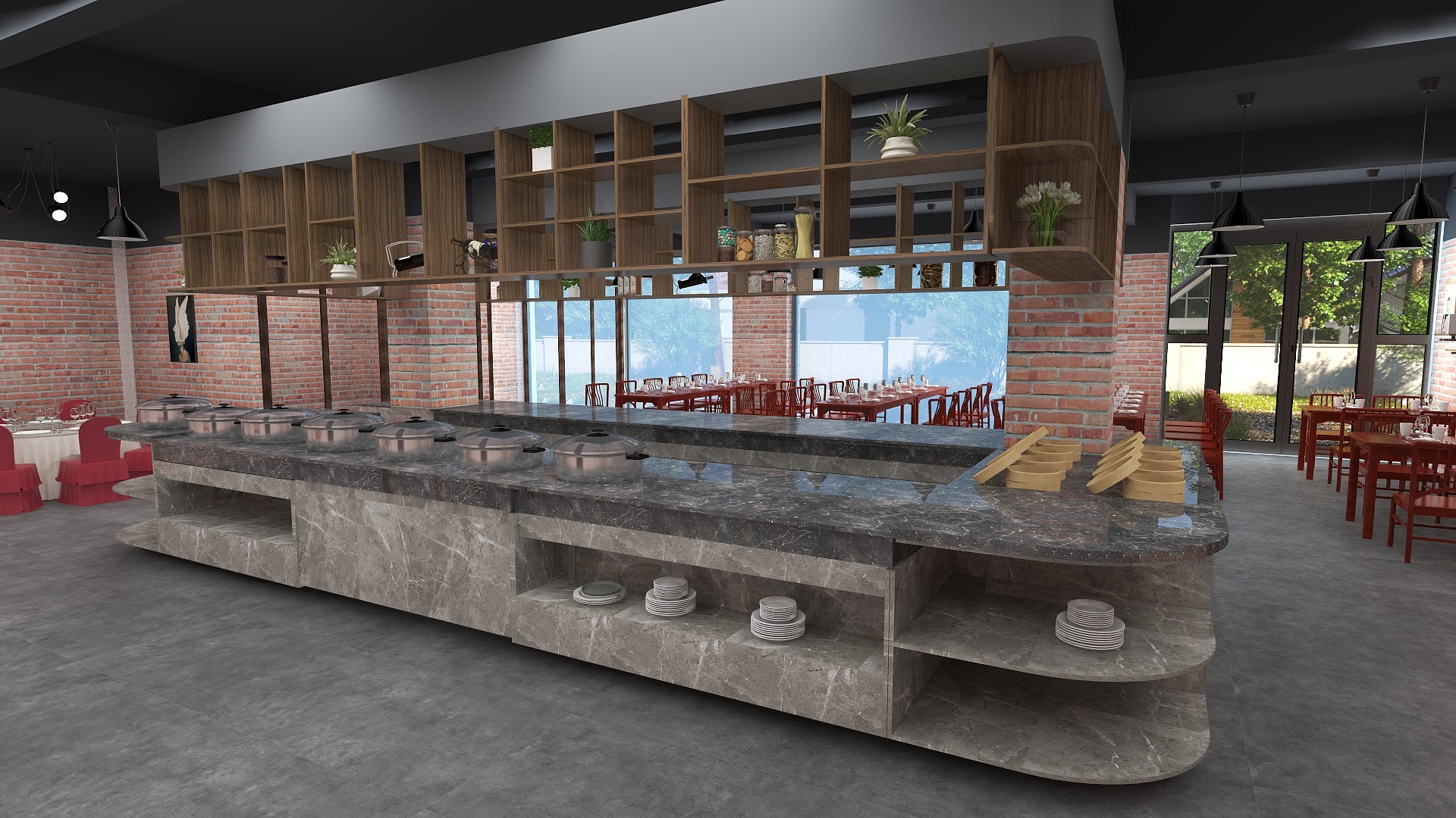 159****0885黄雄-景山酒店自助餐厅装修效果图