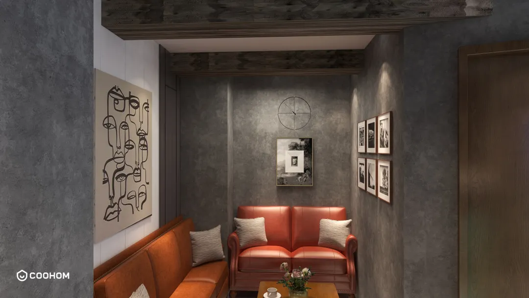 EUNEKO的装修设计方案:Beton Brut on Small Living Room
